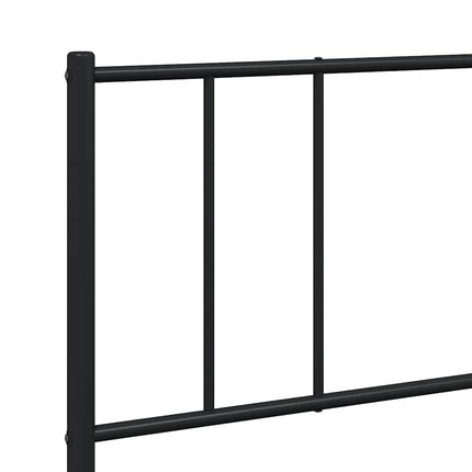 sengeramme med sengegavl 200x200 cm metal sort