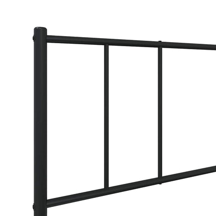 sengeramme med sengegavl og fodgærde 100x190 cm metal sort