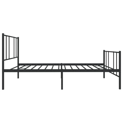 sengeramme med sengegavl og fodgærde 107x203 cm metal sort