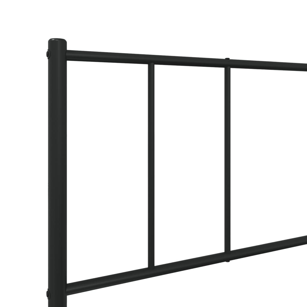 sengeramme med sengegavl og fodgærde 107x203 cm metal sort