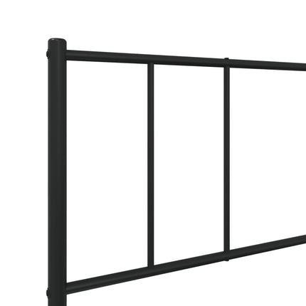 sengeramme med sengegavl og fodgærde 107x203 cm metal sort