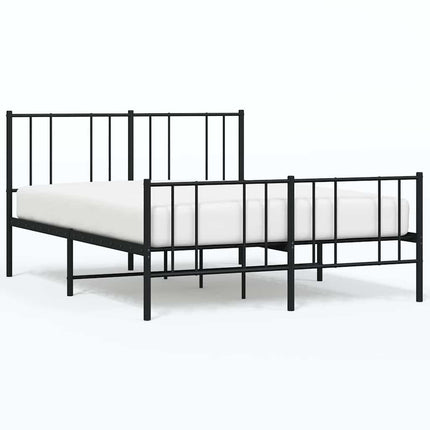 sengeramme uden madras med fodgærde 160x200 cm sort
