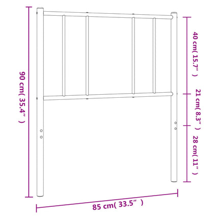 udskiftningsgavl 80 cm metal sort