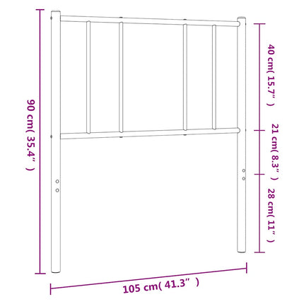 udskiftningsgavl 100 cm metal sort