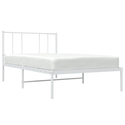 sengeramme med sengegavl 80x200 cm metal hvid