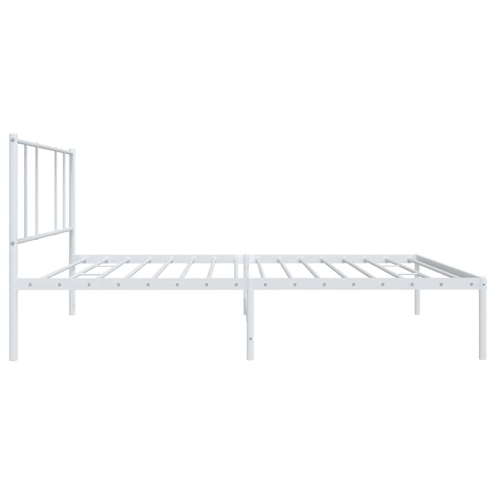 sengeramme med sengegavl 90x190 cm metal hvid