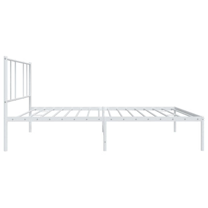 sengeramme med sengegavl 100x190 cm metal hvid