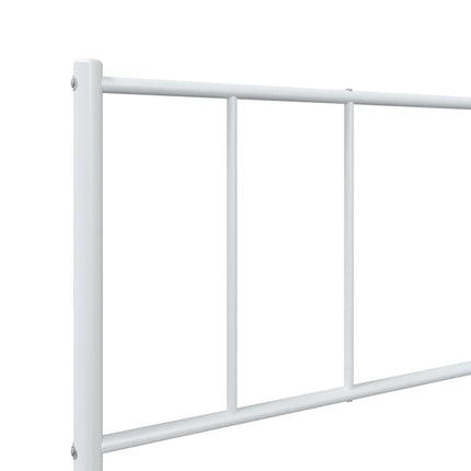 sengeramme med sengegavl 100x190 cm metal hvid