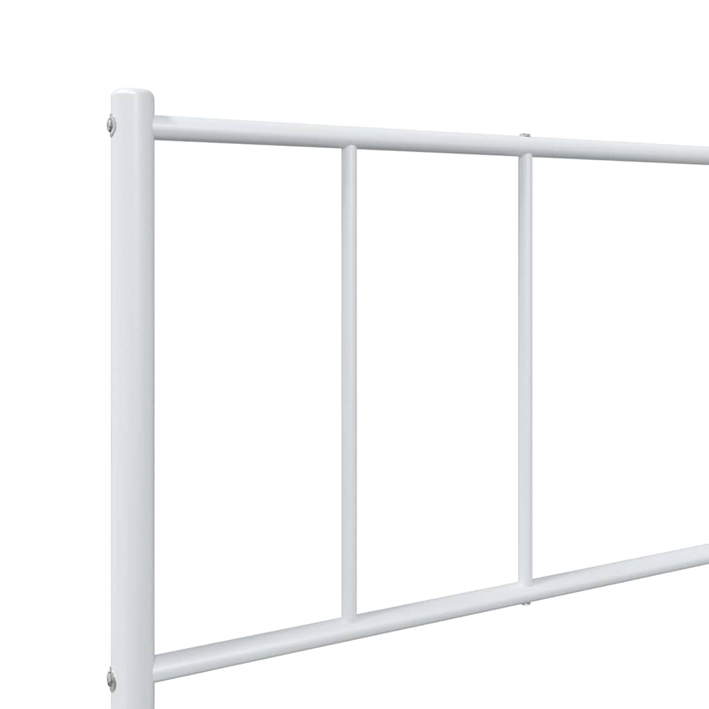 sengeramme med sengegavl 100x200 cm metal hvid