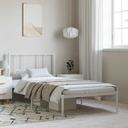 sengeramme med sengegavl 100x200 cm metal hvid