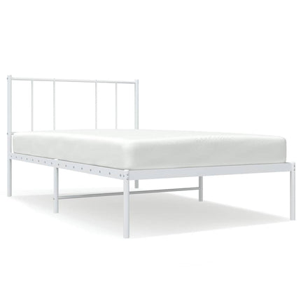 sengeramme med sengegavl 107x203 cm metal hvid