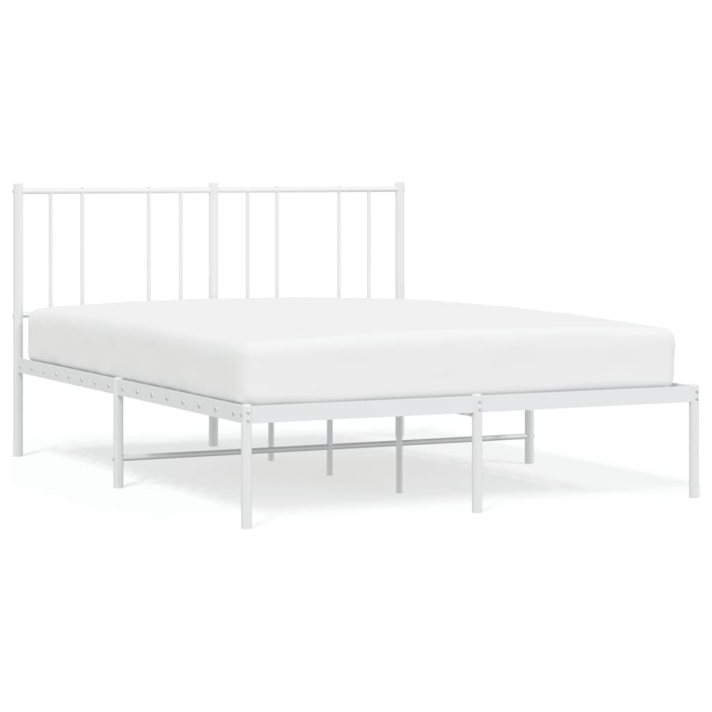 sengeramme med sengegavl 120x190 cm metal hvid