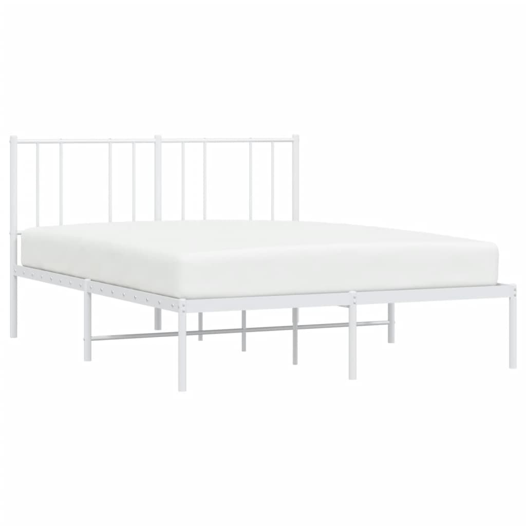 sengeramme med sengegavl 120x190 cm metal hvid