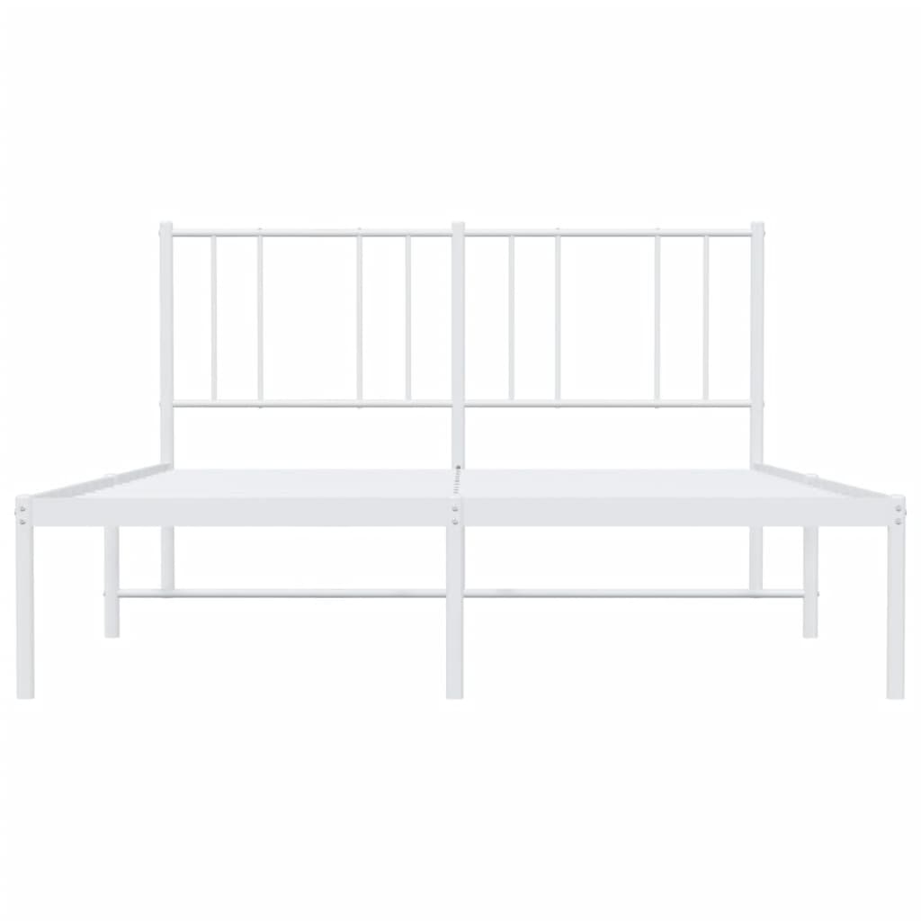 sengeramme med sengegavl 120x190 cm metal hvid