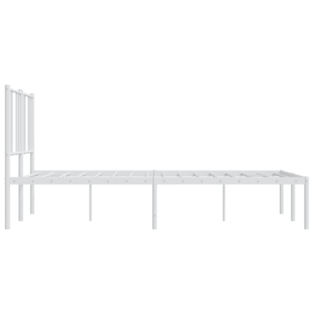 sengeramme med sengegavl 120x190 cm metal hvid