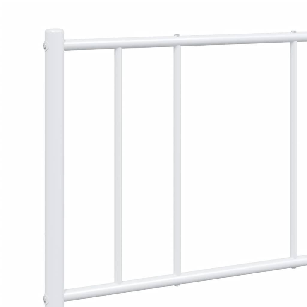 sengeramme med sengegavl 120x190 cm metal hvid