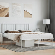 sengeramme med sengegavl 120x190 cm metal hvid
