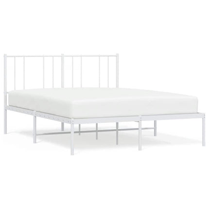 sengeramme med sengegavl 120x200 cm metal hvid