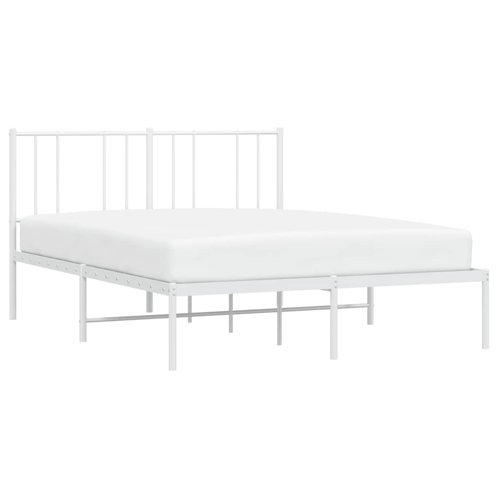 sengeramme med sengegavl 120x200 cm metal hvid