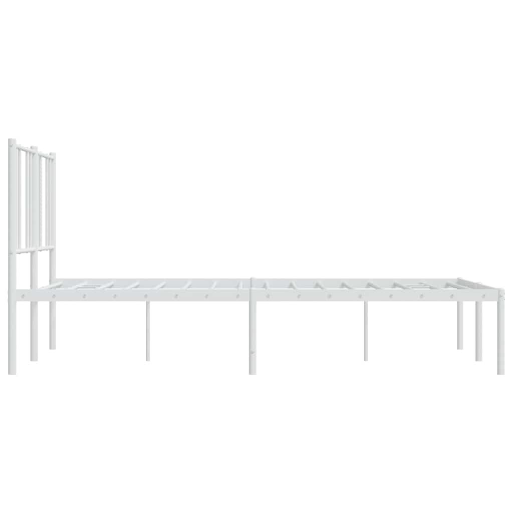 sengeramme med sengegavl 120x200 cm metal hvid