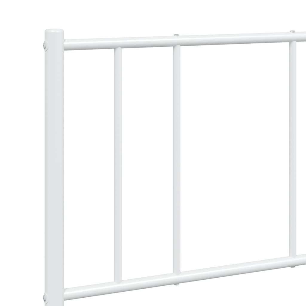 sengeramme med sengegavl 120x200 cm metal hvid