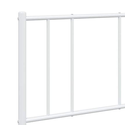 sengeramme med sengegavl 140x190 cm metal hvid