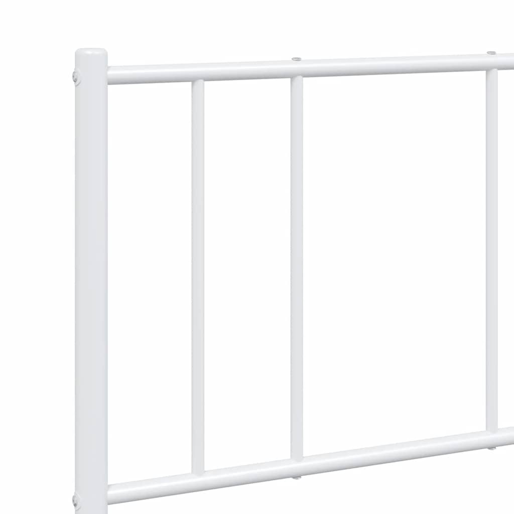 sengeramme med sengegavl 140x200 cm metal hvid