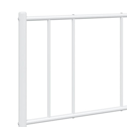 sengeramme med sengegavl 150x200 cm metal hvid