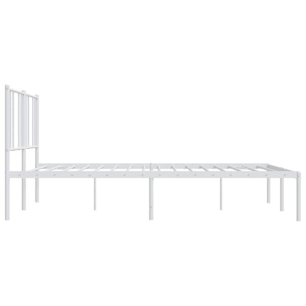 sengeramme med sengegavl 193x203 cm metal hvid