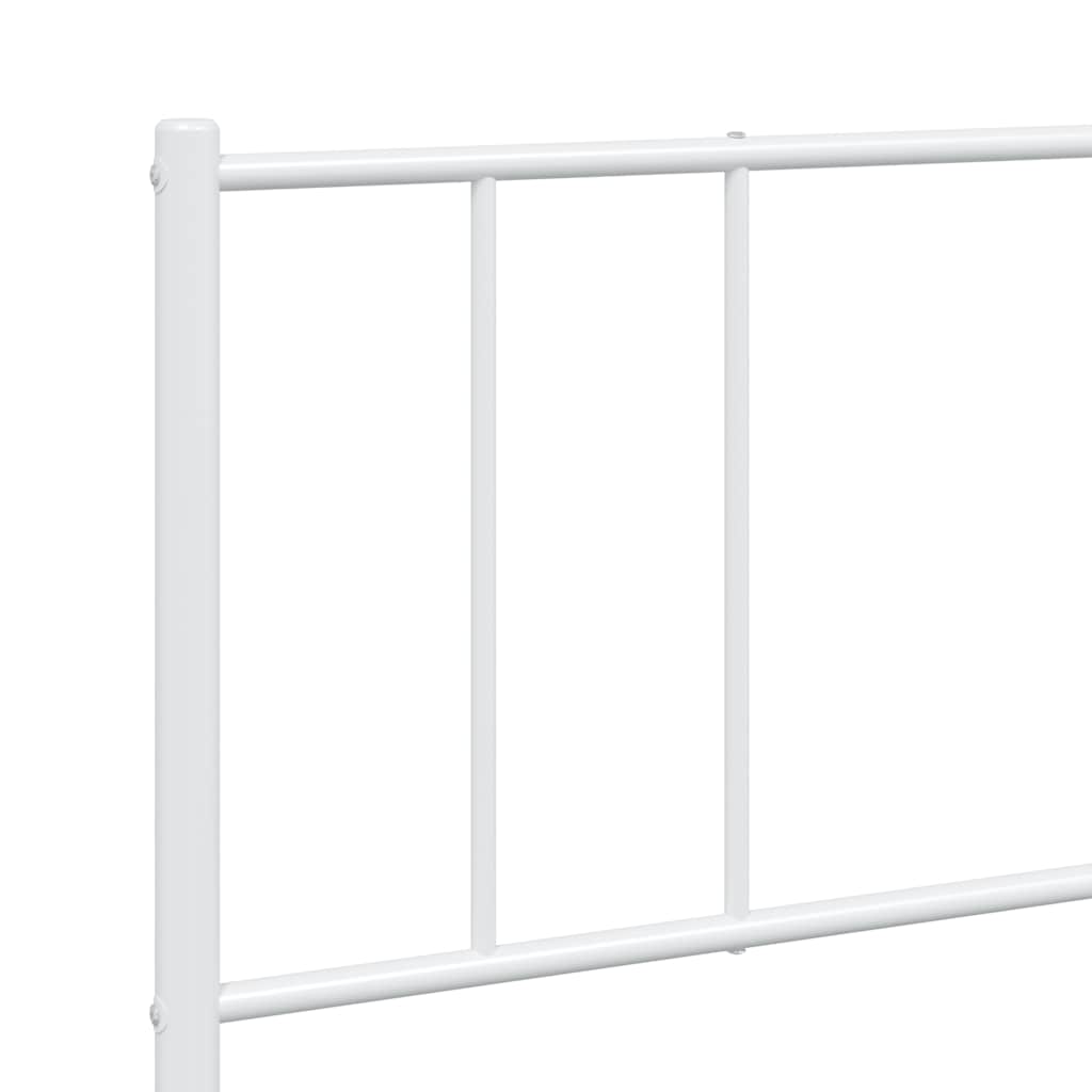 sengeramme med sengegavl 193x203 cm metal hvid