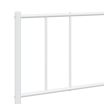 sengeramme med sengegavl 193x203 cm metal hvid