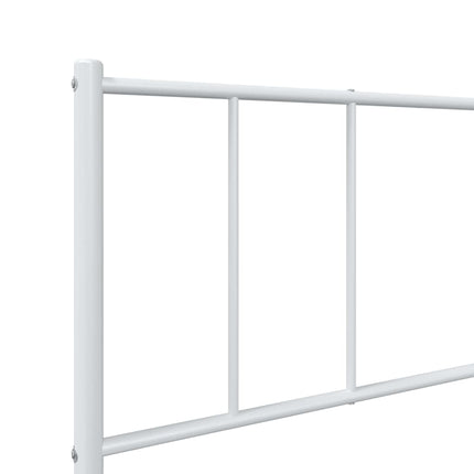 sengeramme med sengegavl og fodgærde 107x203 cm metal hvid
