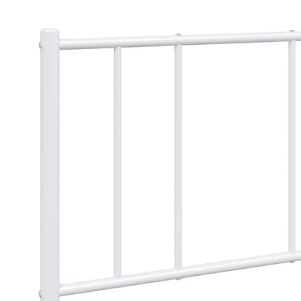 sengeramme med sengegavl og fodgærde 140x190 cm metal hvid