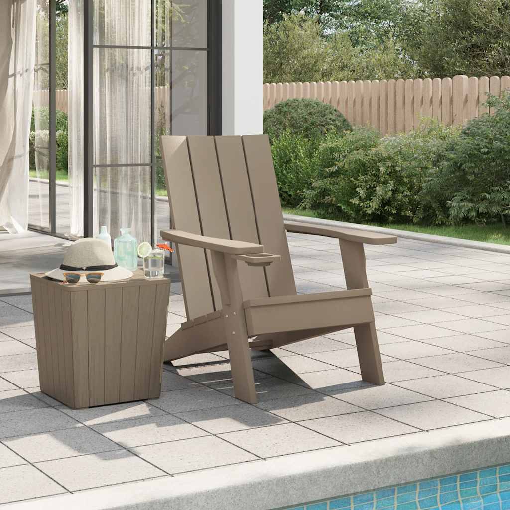 Adirondack-havestol 75x88,5x89,5 cm polypropylen lysebrun