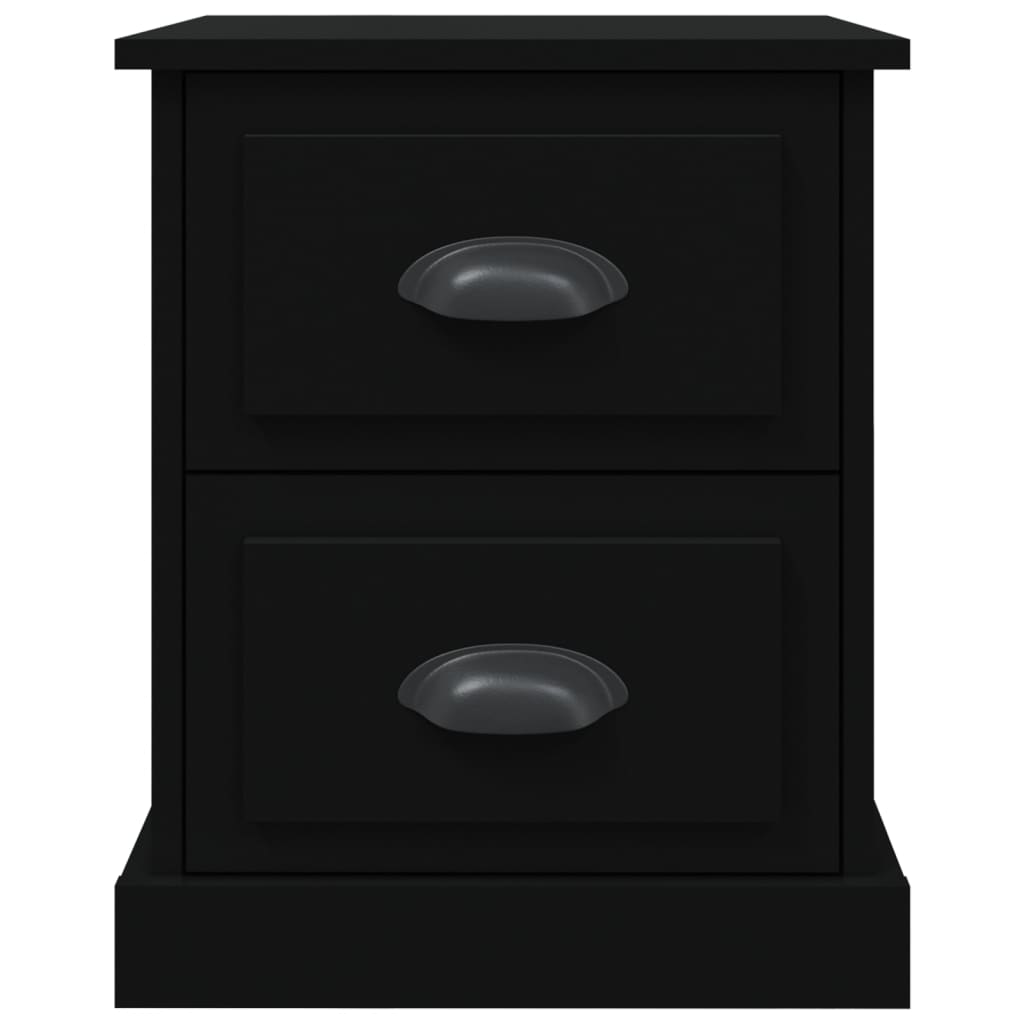 sengebord 39x39x47,5 cm konstrueret træ sort