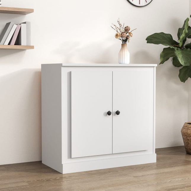skænk 70x35,5x67,5 cm konstrueret træ hvid