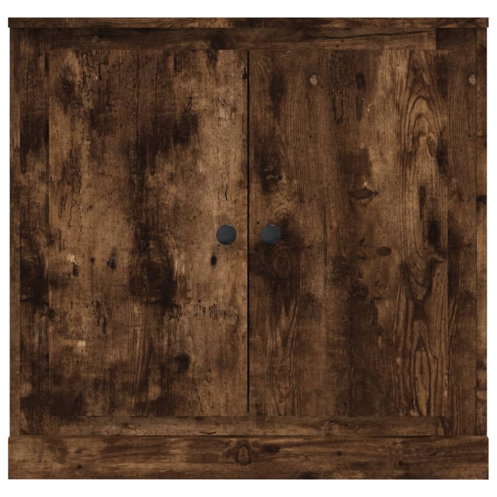 skænk 70x35,5x67,5 cm konstrueret træ røget egetræsfarve