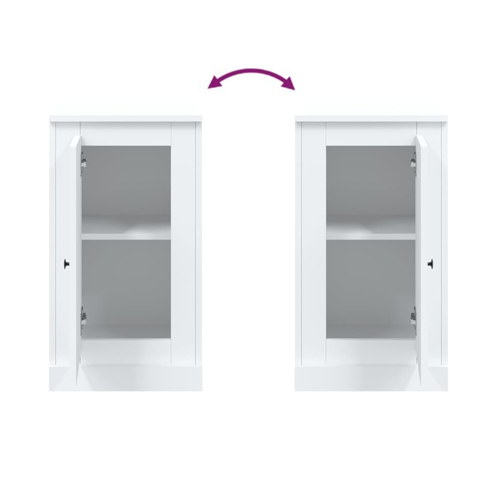 skænk 37,5x35,5x67,5 cm konstrueret træ hvid