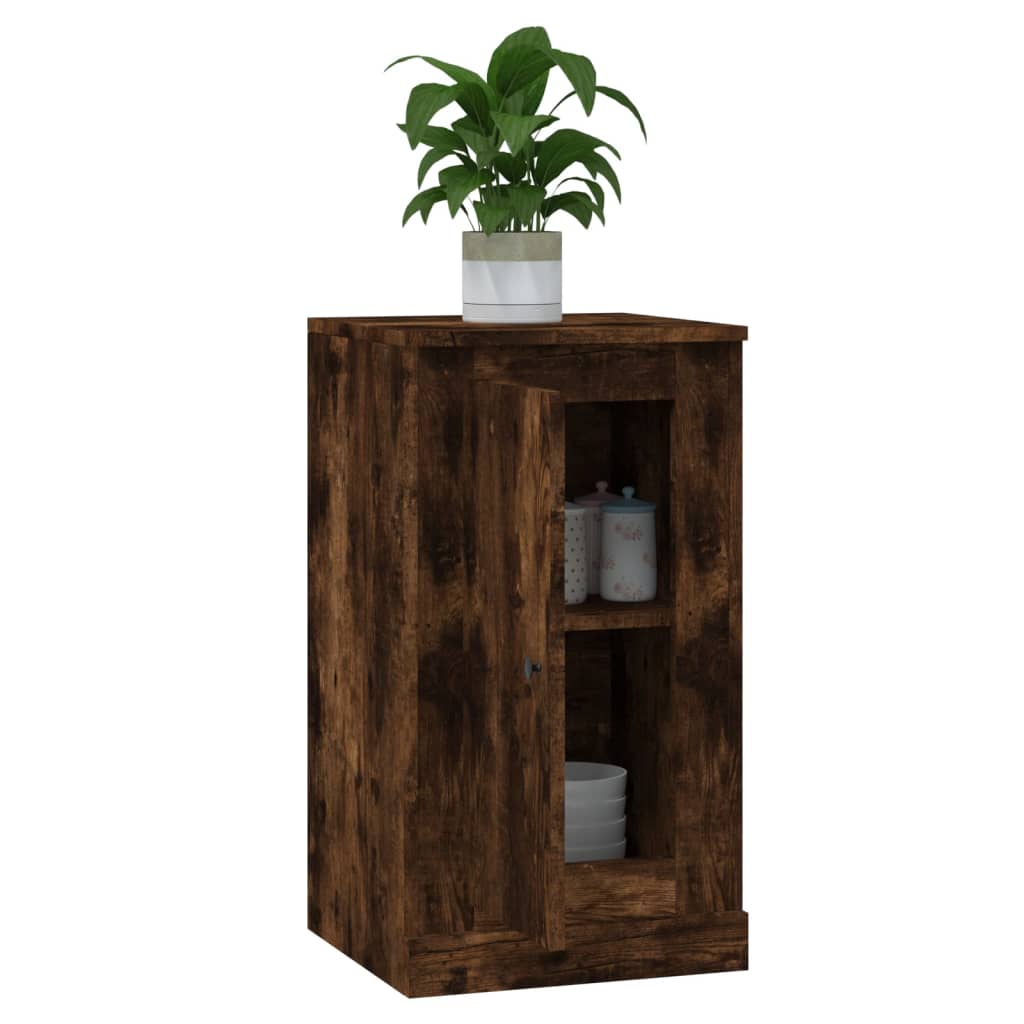 skænk 37,5x35,5x67,5 cm konstrueret træ røget egetræsfarve