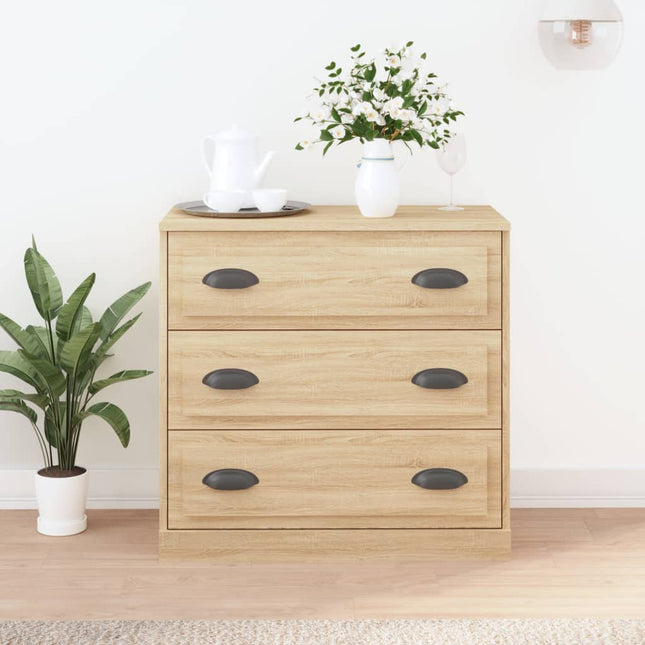 skænk 70x35,5x67,5 cm konstrueret træ sonoma-eg