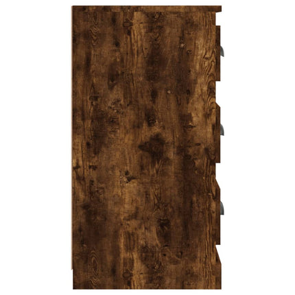 skænk 70x35,5x67,5 cm konstrueret træ røget egetræsfarve