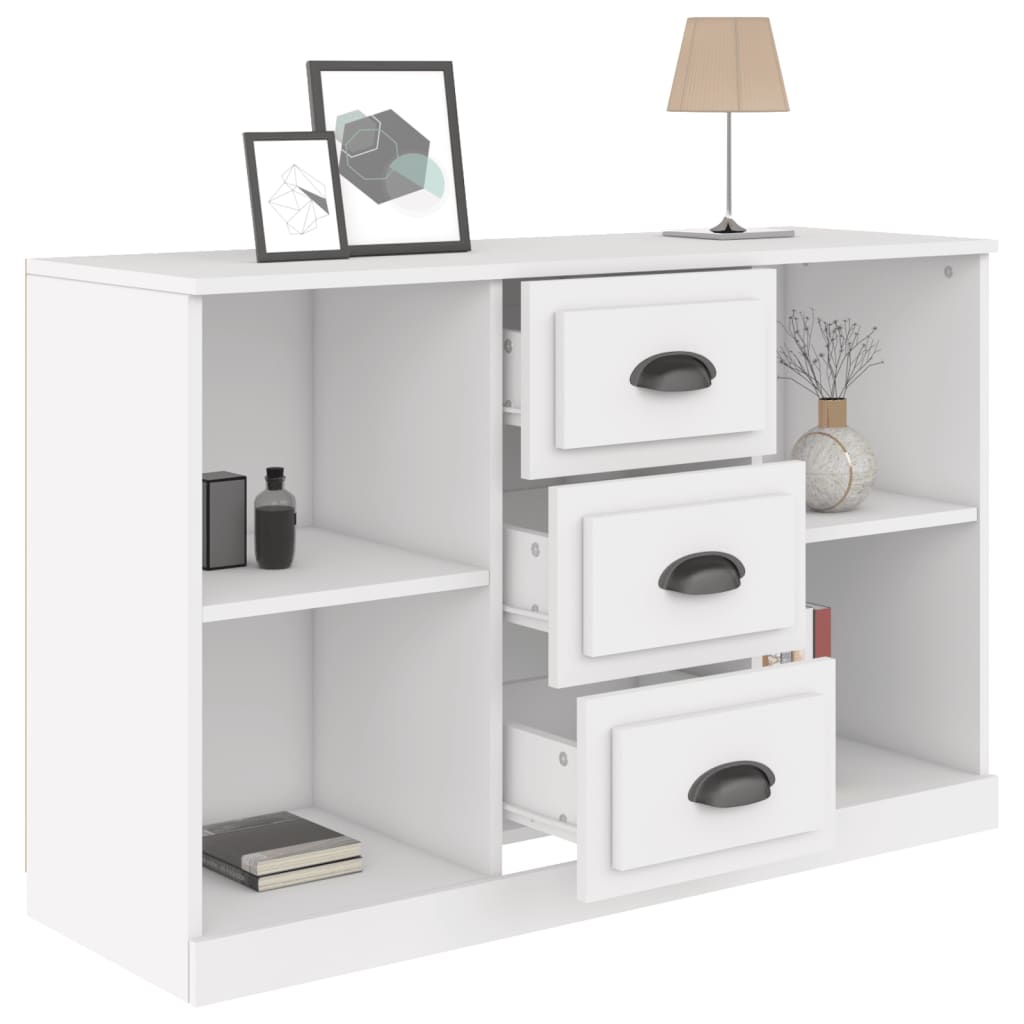 skænk 104,5x35,5x67,5 cm konstrueret træ hvid