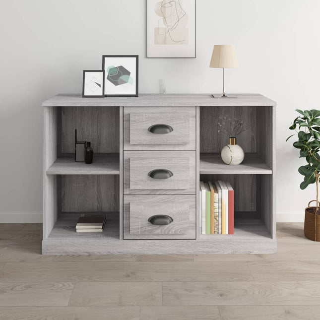 skænk 104,5x35,5x67,5 cm konstrueret træ grå sonoma-eg