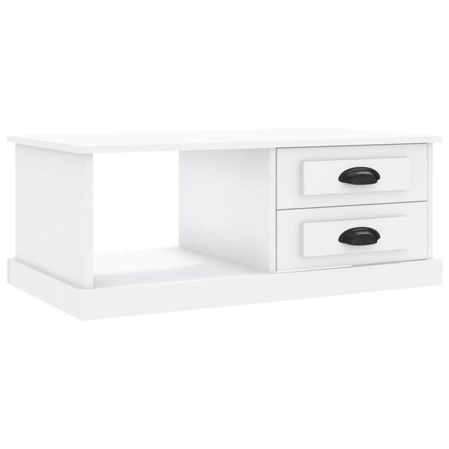 sofabord 90x50x35 cm konstrueret træ hvid