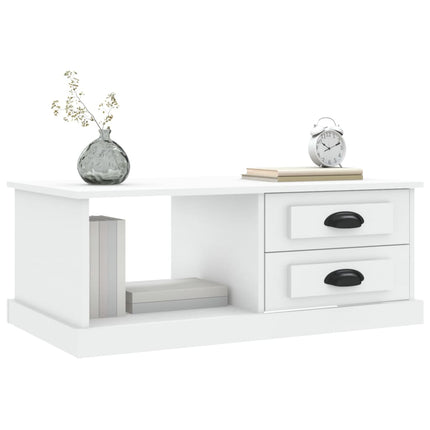 sofabord 90x50x35 cm konstrueret træ hvid