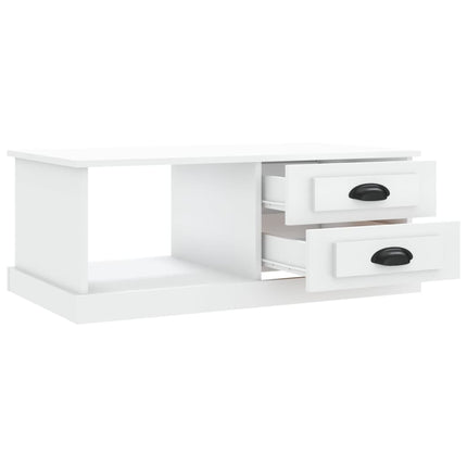 sofabord 90x50x35 cm konstrueret træ hvid