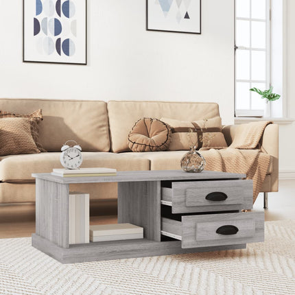 sofabord 90x50x35 cm konstrueret træ grå sonoma-eg