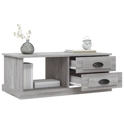 sofabord 90x50x35 cm konstrueret træ grå sonoma-eg