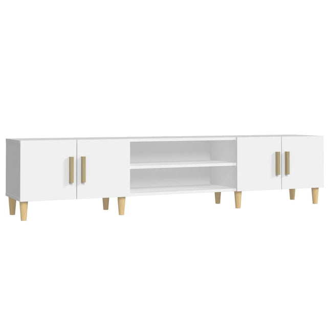 TV-skab hvid 180x31,5x40 cm konstrueret træ