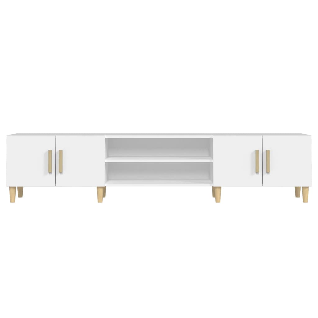 TV-skab hvid 180x31,5x40 cm konstrueret træ